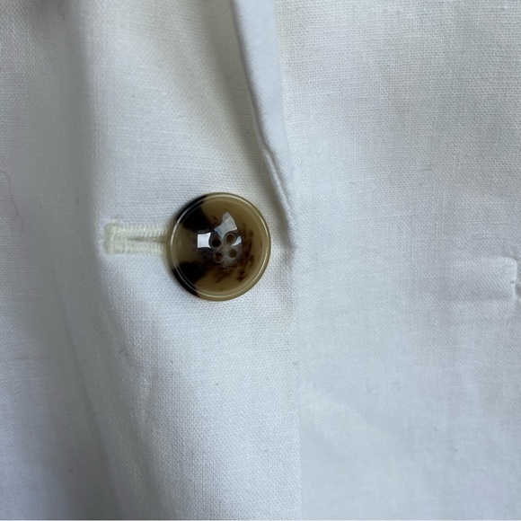 J.Crew Size 2 Petite linen-blend one-button blazer Women’s White - Picture 11 of 13